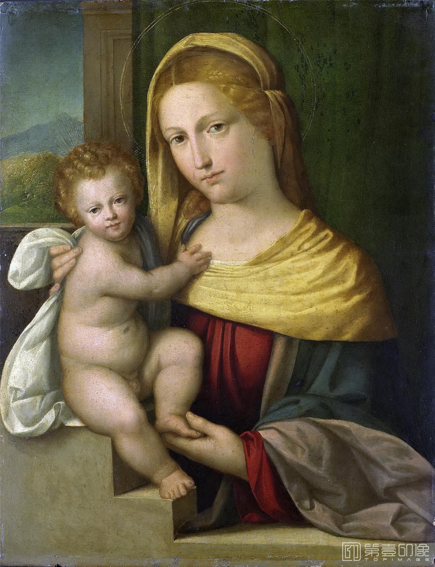 油画-荷兰阿姆斯特丹国家美术馆-Garofalo Benvenuto Tisi da Maria met kind 1515-1540